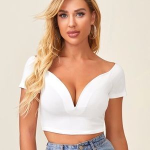 NWT Sweetheart Crop Top